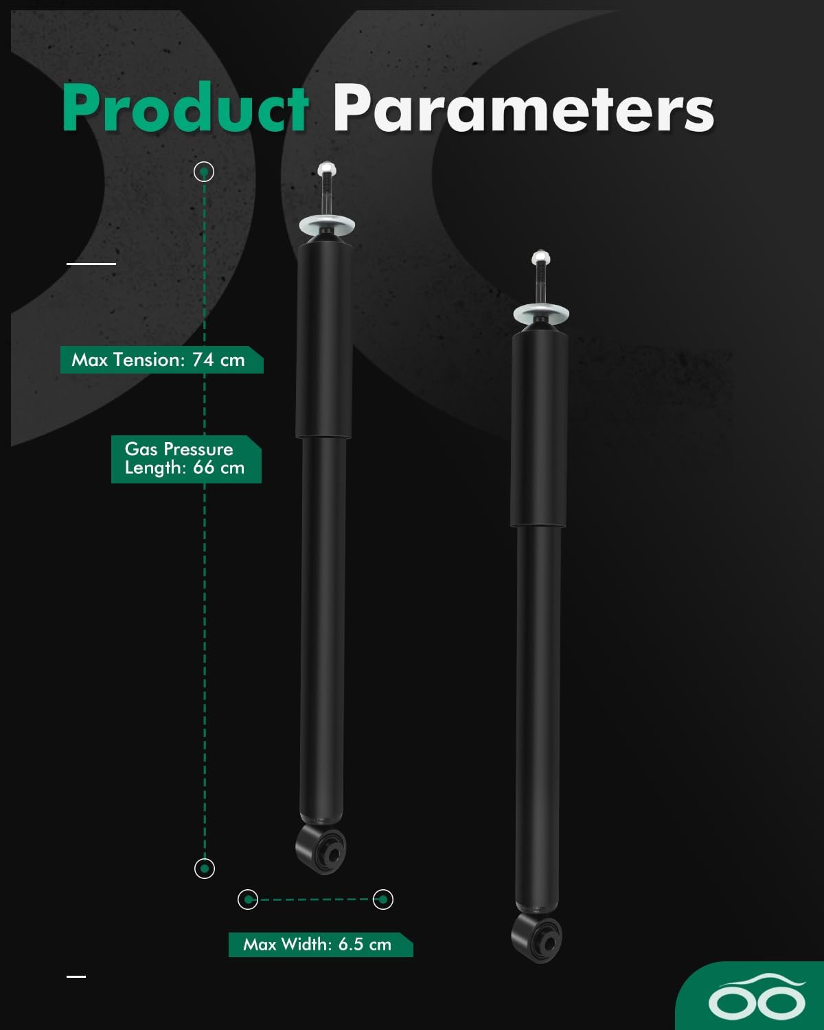 SCITOO - Rear Shock Absorber for Dodge Fits 2005-2019 for Chrysler 300,2011-2019 for Dodge Challenger,2006-2020 for Dodge Charger,2005-2008 for Dodge Magnum Shocks 5797 Struts - 2Pc Set