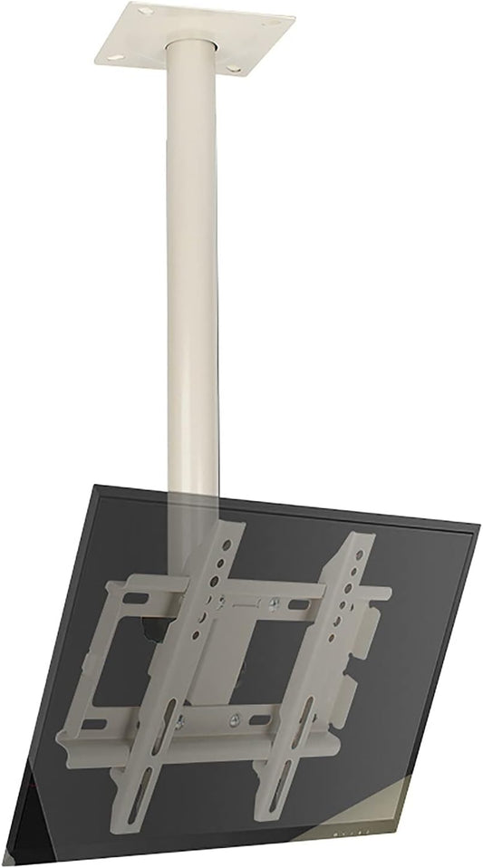 Universal TV Stand tv Wall Mount Full Motion 360° Rotation Ceiling TV Mount, Adjustable Tilt Swivel TV Bracket, Fits 12-32 Inch LCD Flat Sn TVs, White