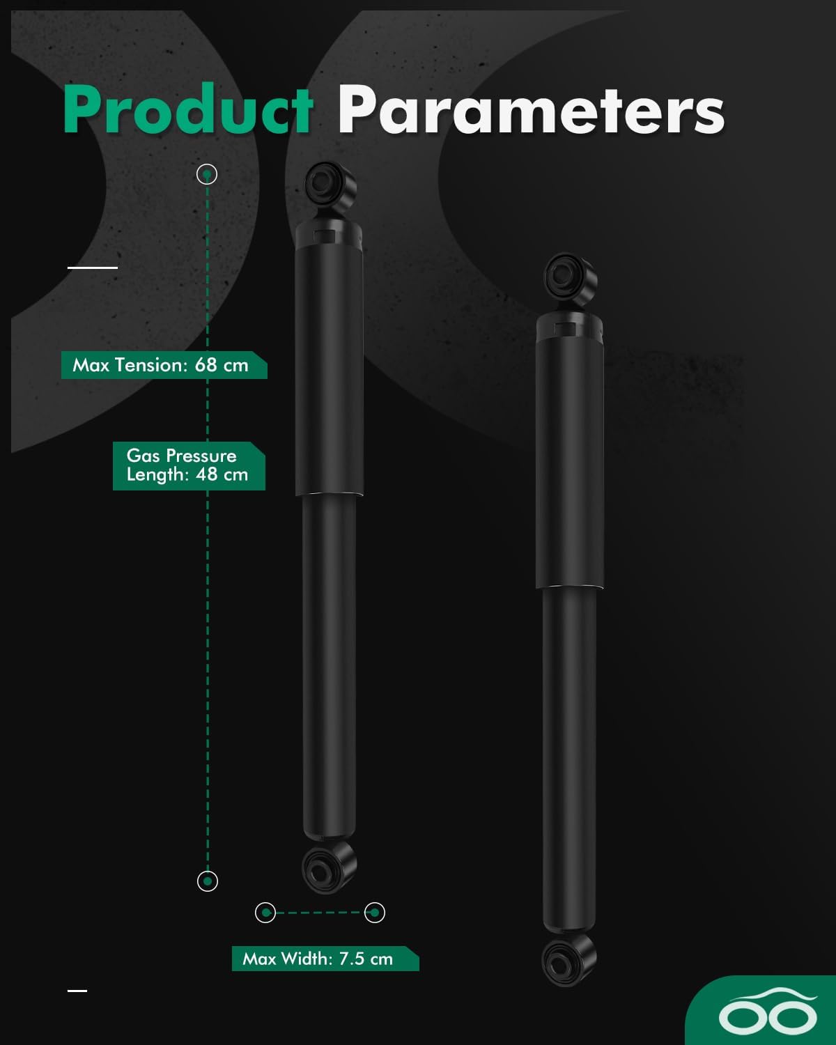 SCITOO Rear Shocks Set of 2 for Silverado 1500, Shocks Absorbers and Struts Fits 07 08 09 10 11 12 13 14 15 for Chevy Silverado 1500,07 08 09 10 11 12 13 14 15 for GMC Sierra 1500 Amortiguadores