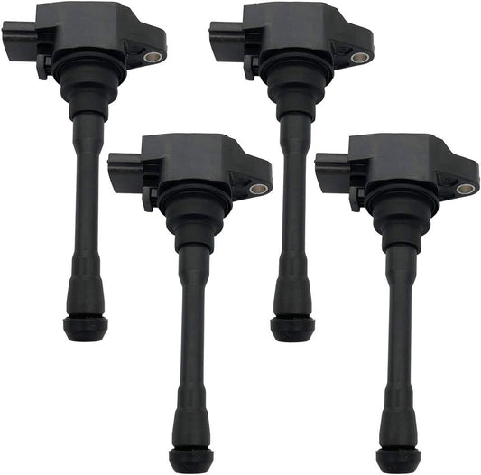 22448-1KT0A 4pcs Set Ignition Coils Fits for Nissan Altima Cube Murano Sentra Rogue NV200 Pathfinder Versa 1.8L 2.0L 2.5L, for Infiniti FX50 M56 Q70 Q70L QX60 QX70 2.5L 5.0L 5.6L C1838 UF708