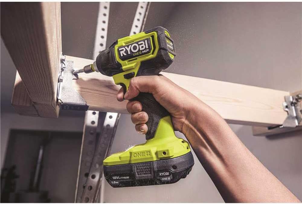 Ryobi ONE+ HP 18V Brushless Cordless Compact 1/2 in. Drill and Impact Driver Kit with (2) 1.5 Ah Batteries, Charger and Bag