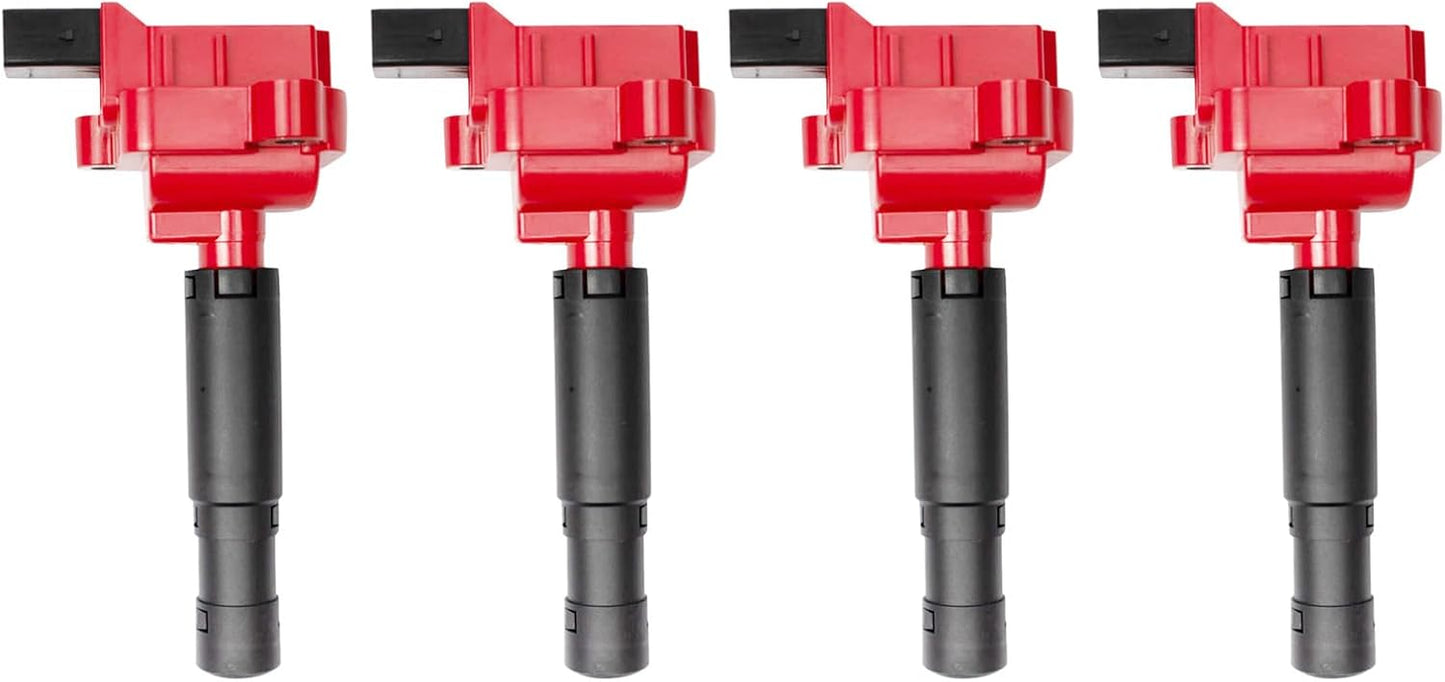 TRQ Ignition Coil Set Compatible with 2012-2015 Mercedes-Benz C250 SLK250