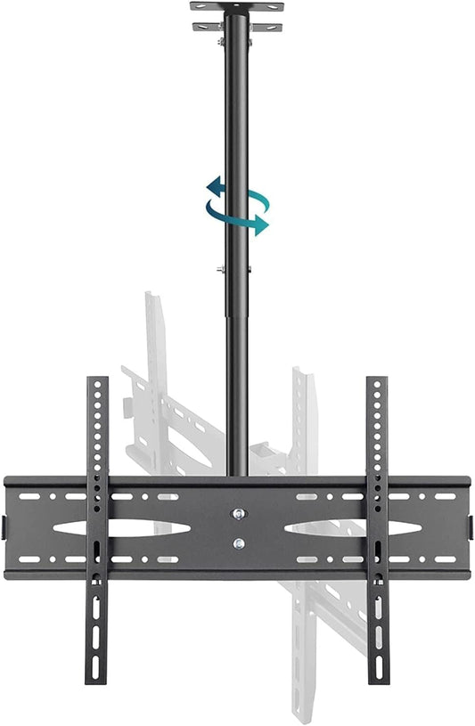 Ceiling TV Mount for 40 65 Inch LED Screens Adjustable 35° Swivel Tilt Down Supports Up to 110 lbs Heavy Duty Rotating TV Bracket for Home Theater.