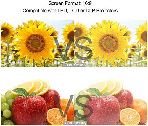 100/120 16:9 Fabric Cloth Screen High Brightness Reflective Projector Screen 3D Foldable Projector Screen(120 inch)