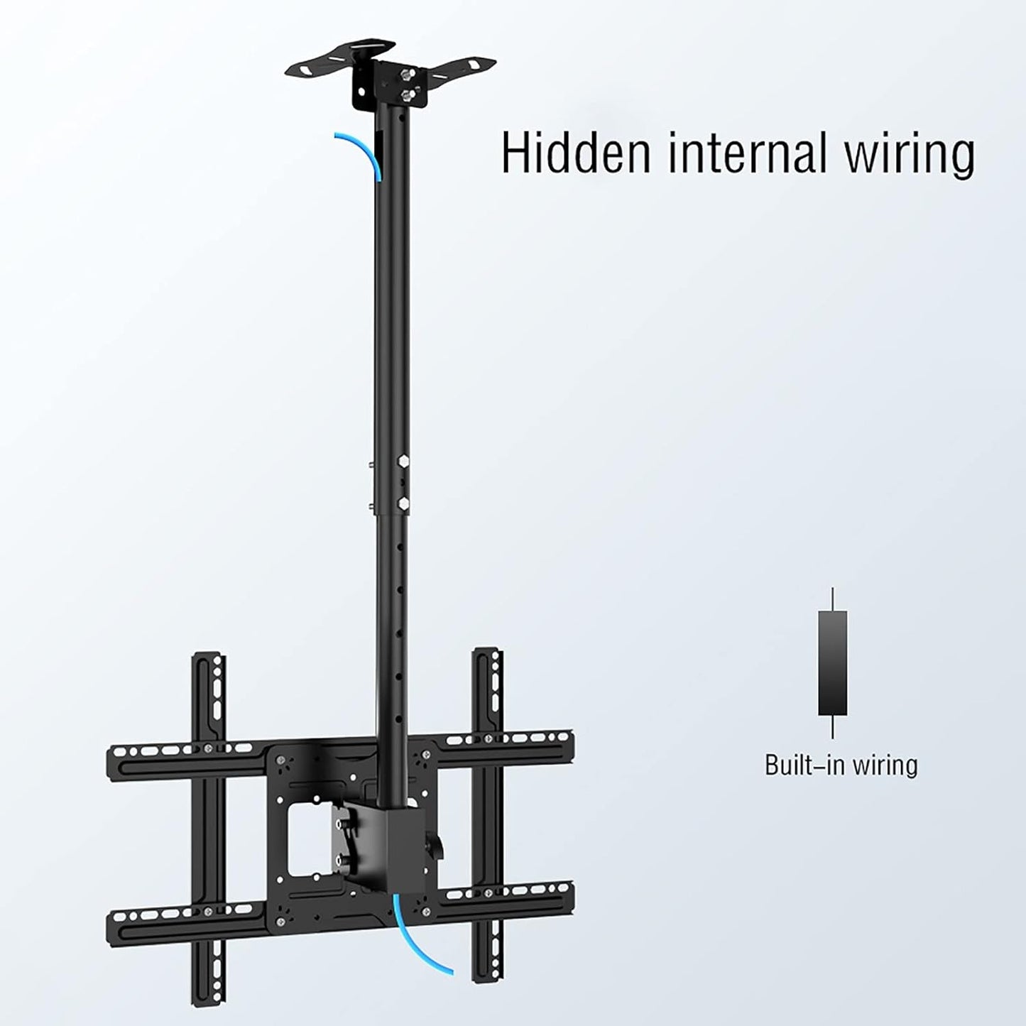 TV Stand,tv Wall Mount Tilt and Swivel TV Ceiling Mount, 30° Flip Down Adjustable TV Bracket, Fits Moat 32-65 Inch TVs, Wall and Ceiling Two Mounting (4m)