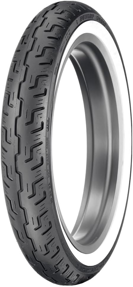 100/90-19 (57H) Dunlop D401 Front Motorcycle Tire Wide White Wall for Harley-Davidson Sportster 883 Low XL883L 2005-2010