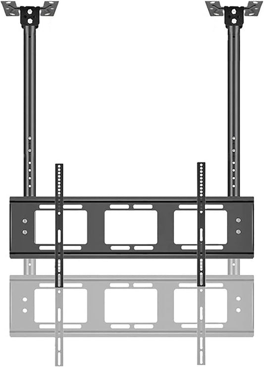 Universal TV Stand Ceiling Mount Bracket, Adjustable Tilt TV Wall Ceiling Mount for 55-86 Inch LED TVs, Max Load 160kg, 0-45° Tilt, Black