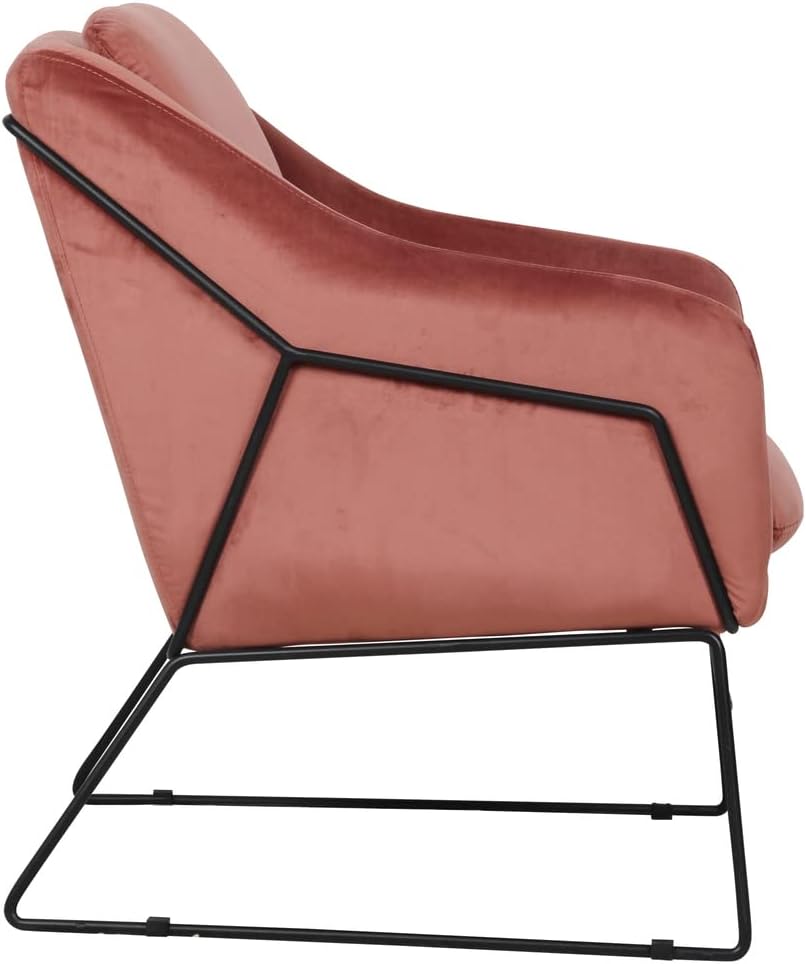 Velvet Accent Armchair - Modern Living Room Chair - Comfortable Lounge Chair - Elegant Home Decor
