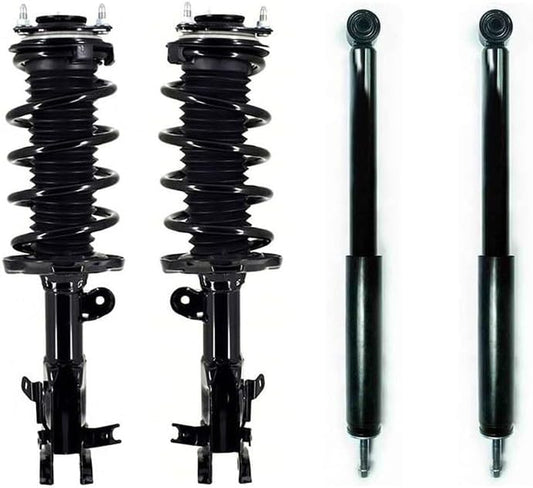 Struts and Shocks Complete Assembly - Front Rear Shock Absorber Suspension Strut with Coil Spring Assembly Pair Set for Honda Civic 1.8L 2014 2015, for Honda Civic 2.4L 2012 2013 - Brhaspatip,4PCS