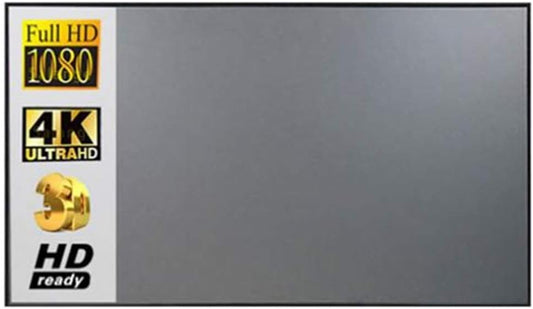16:9 Projector Simple Curtain Screen 60 72 84 100 120 Inch Home Outdoor Office Portable 3D Projection Screen(40 inch)