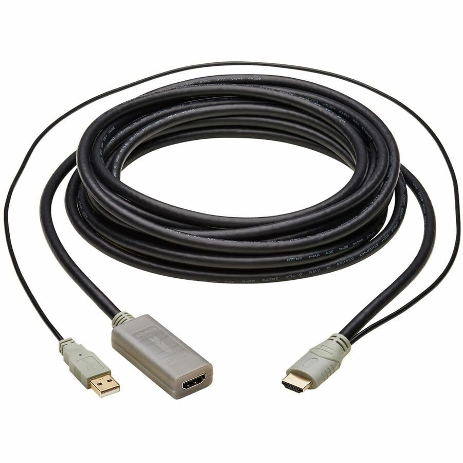 Tripp Lite P569-020-MF-ACT 20ft Active HDMI Extension Cable USB Powered 4K 60Hz HDR Male to Female ARC EDID HDCP2.2 28AWG Plug & Play, Cloud Care Pre-Configured Bundle Eligible (10 Pack)