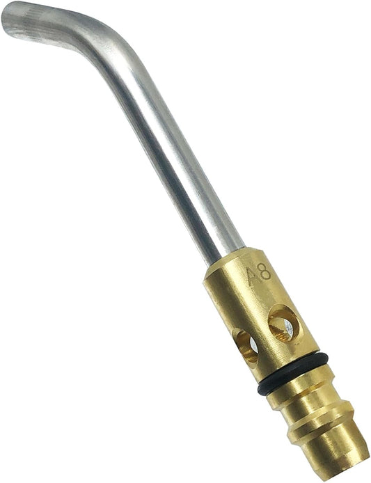 0386-0103 A-8 5/16" Air Acetylene Tip for Turbo Torch G-4 or PLF-A5 Handles, Soft Solder 1 to 2 in, Silver Braze 1/2 to 1 in, Manual Lighting, Quick Connect, Removable Orifice Screw