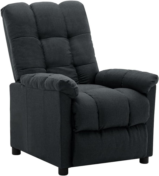 vidaXL Recliner Chair, Electric Leisure Cozy Recliner for Home Theater Cinema, Adjustable Versatile Sleeper Chair for Living Room, Dark Gray Fabric