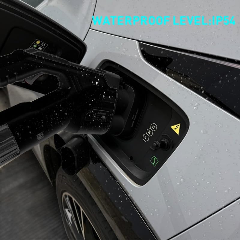 CCS1 to CCS2 Adapter EV Charger Adpater DC 1000V 250A and AC 32A EV Charger Connector Black Type 1 to Type 2 Adapter SAE j1772 to IEC62196