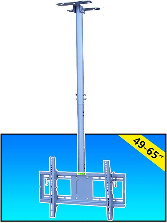 Ceiling TV Mount Adjustable Swivel Bracket for 49 65 Inch LCD/Curved TVs Supports up to 110 lbs Telescopic Tilt Design Perfect for Home Theater Easy in Tion