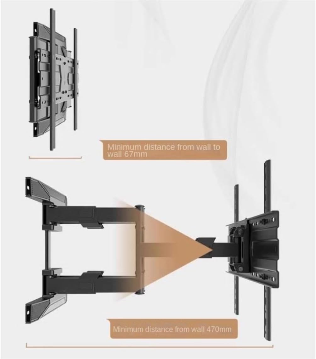 TV Mounts,TV Stand TV Bracket Wall Mount TV Bracket for 40-70 Inch TVs, Adjustable Height Telescoping Tilt and Swivel TV Stand Holds Up to 110Lbs TV Mount Stand for Living Room Bed