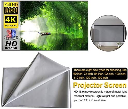 72/84/ 100/120 Inch Projector Reflective Fabric Cloth for DLP Projector Screen(84 inch)