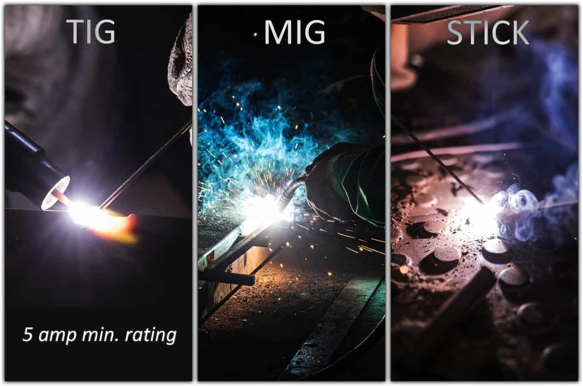 2x4 1/4 Auto Darkening Welding Lens, Low Amps 5A Tig, Shade 11, Ultra Clear, Cool Blue Color for Pipeliner and Pancake Welding Hood