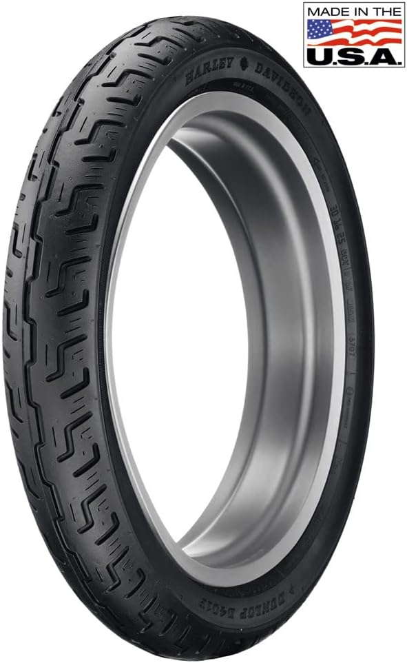 100/90-19 (57H) Dunlop D401 Front Motorcycle Tire Black Wall for Harley-Davidson Dyna Street Bob FXDB 2006-2016