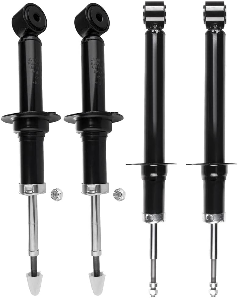 SCITOO Front Rear Full Set 4pcs Auto Shocks Gas Shocks Fits 2003-2006 Lincoln LS: 341655 / 71344 / 341656 / 71345, Black