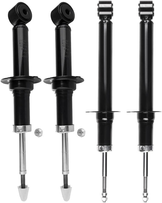 SCITOO Front Rear Full Set 4pcs Auto Shocks Gas Shocks Fits 2003-2006 Lincoln LS: 341655 / 71344 / 341656 / 71345, Black