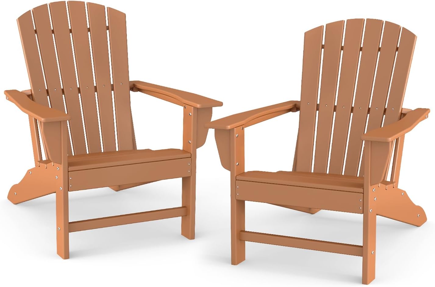 BRIOPAWS Adirondack-Chairs-Set of 4 | Fire Pit Chair | Oversized | HDPE Plastic | Weather Resistant | for Deck Outdoor Poolside Campfire | Blue