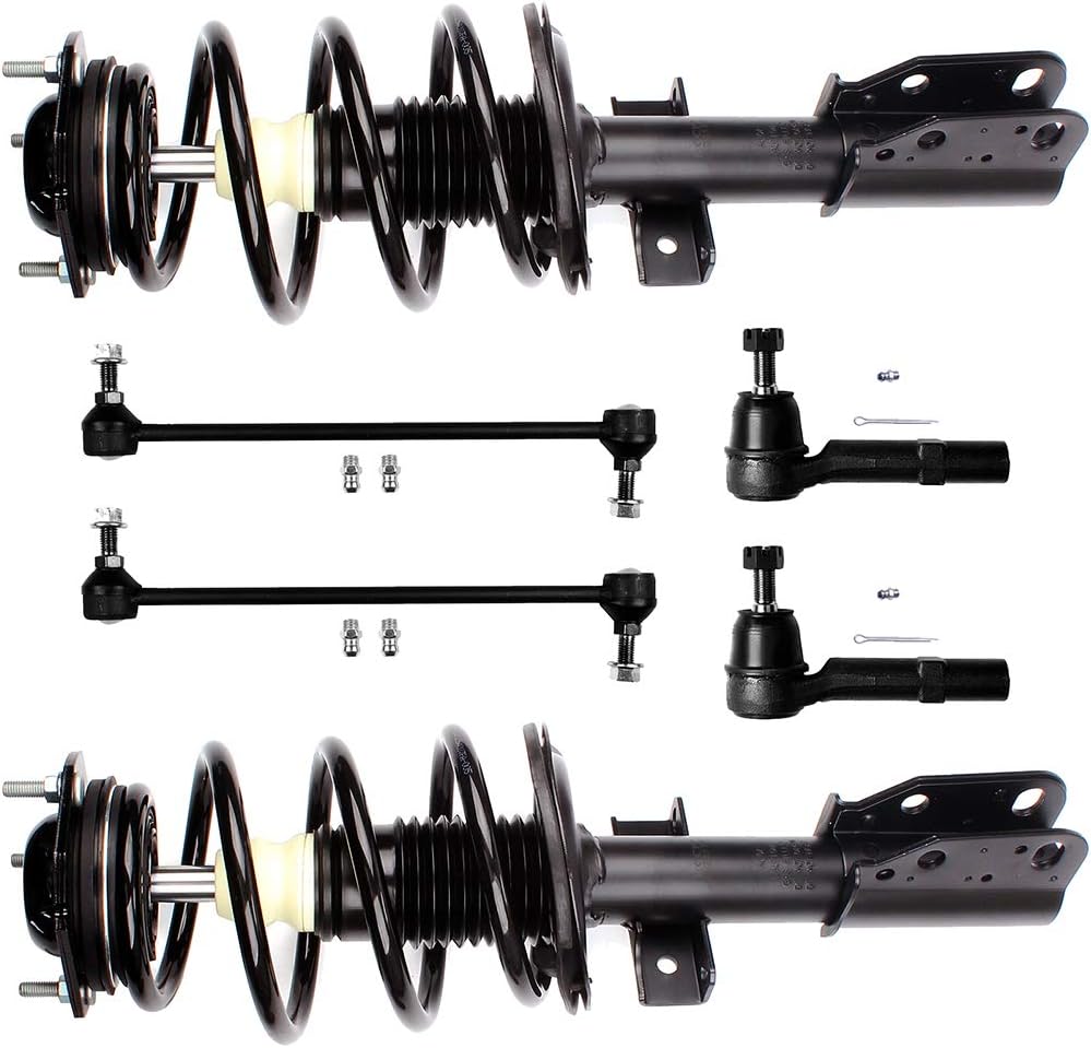 SCITOO Struts suspension kit For Chevrolet Traverse 15 16,For GMC Acadia 11 12 15 16,For Buick Enclave 12 13 Front Strut Spring Assembly Tie Rod End Stabilizer Bar Link 6Pcs,172518 ES800286 K750155
