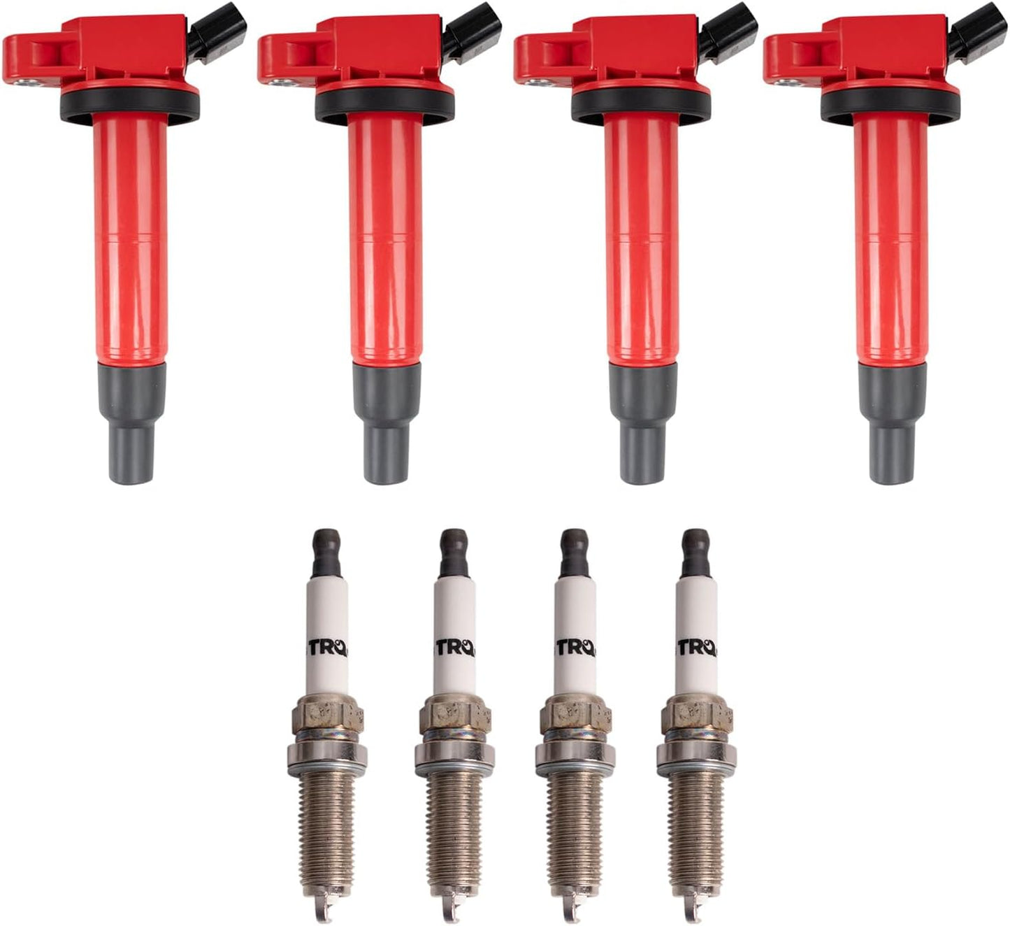 TRQ Ignition Kit Ignition Coil Spark Plugs Compatible with 92-01 Ford 91-97 Lincoln Mercury