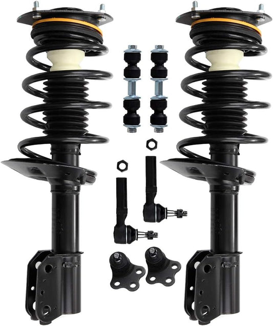 SCITOO Struts suspension kit For Chevrolet Impala 2000-2011,For Buick Century 1997-2005,For Chevrolet Monte Carlo Front Strut Spring Assembly,Stabilizer Bar Link Kit,Ball Joint,Tie Rod End 8Pcs,171661