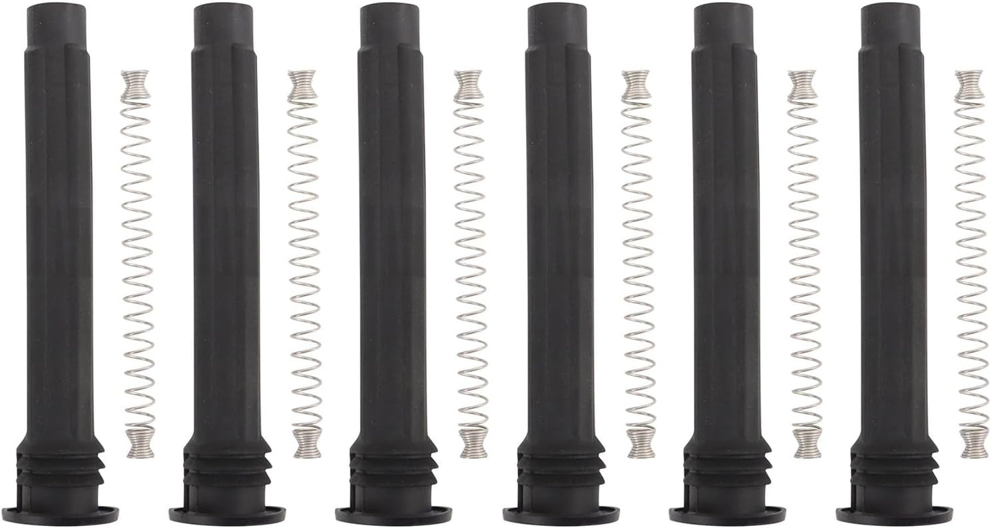 TRQ Ignition Coil Boot Set Compatible with 2011-2017 Chrysler 200 2011-2021 300 2011-2016 Town & Country 2011-2014 Dodge Avenger Challenger Charger 2011-2015 Durango 2011-2020 Grand Caravan