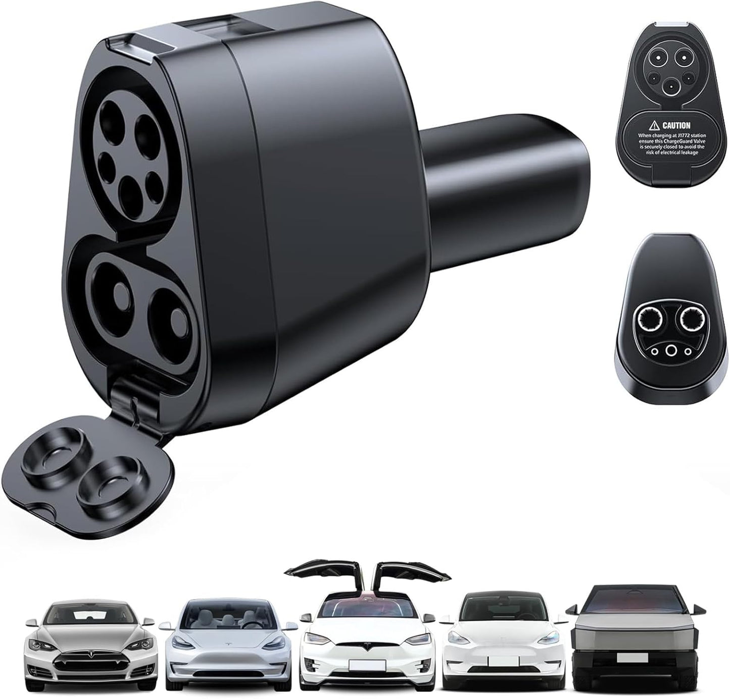 2025 Cybertruck Upgraded, 4 in1 CCS & J1772 to NACS (TSL) Charging Adapter, Fit for Tesla Model 3/Y/S/X/Cybertruck, Max 250KW DC Fast Charging, for Level 1 2 3 Charging Stations with CCS1& J1772 Plug