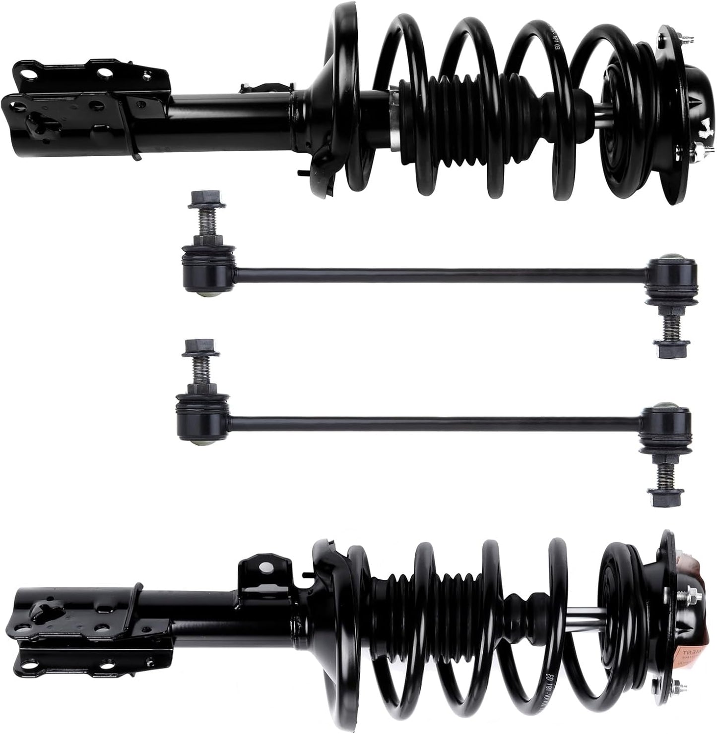 SCITOO Front Strut Spring Assembly Sway Bar Links Kit 4 pck,for 2004-2012 for Chevrolet for Malibu 2005-2010 for Pontiac G6 2007-2009 for Saturn Aura Struts 172200 172199 K80252 assembly