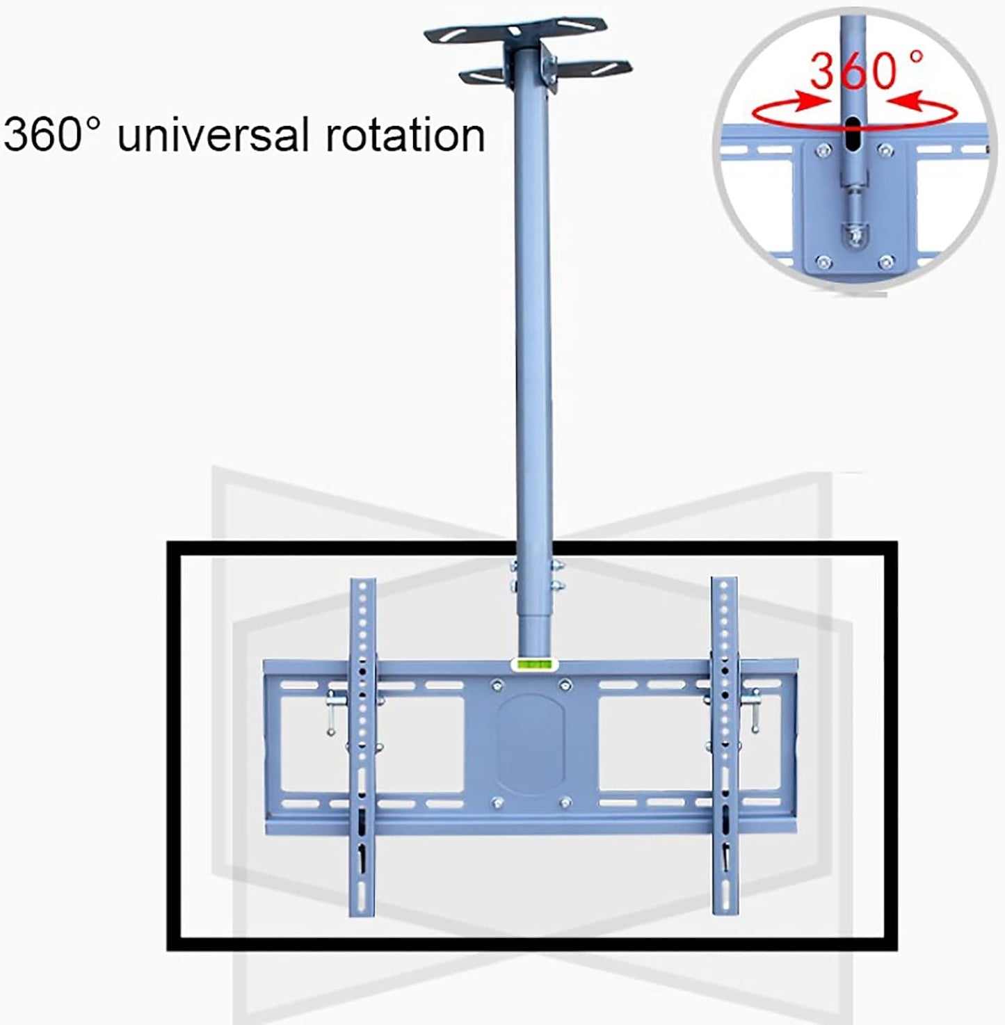 Ceiling TV Mount Adjustable Swivel Bracket for 49 65 Inch LCD/Curved TVs Supports up to 110 lbs Telescopic Tilt Design Perfect for Home Theater Easy in Tion