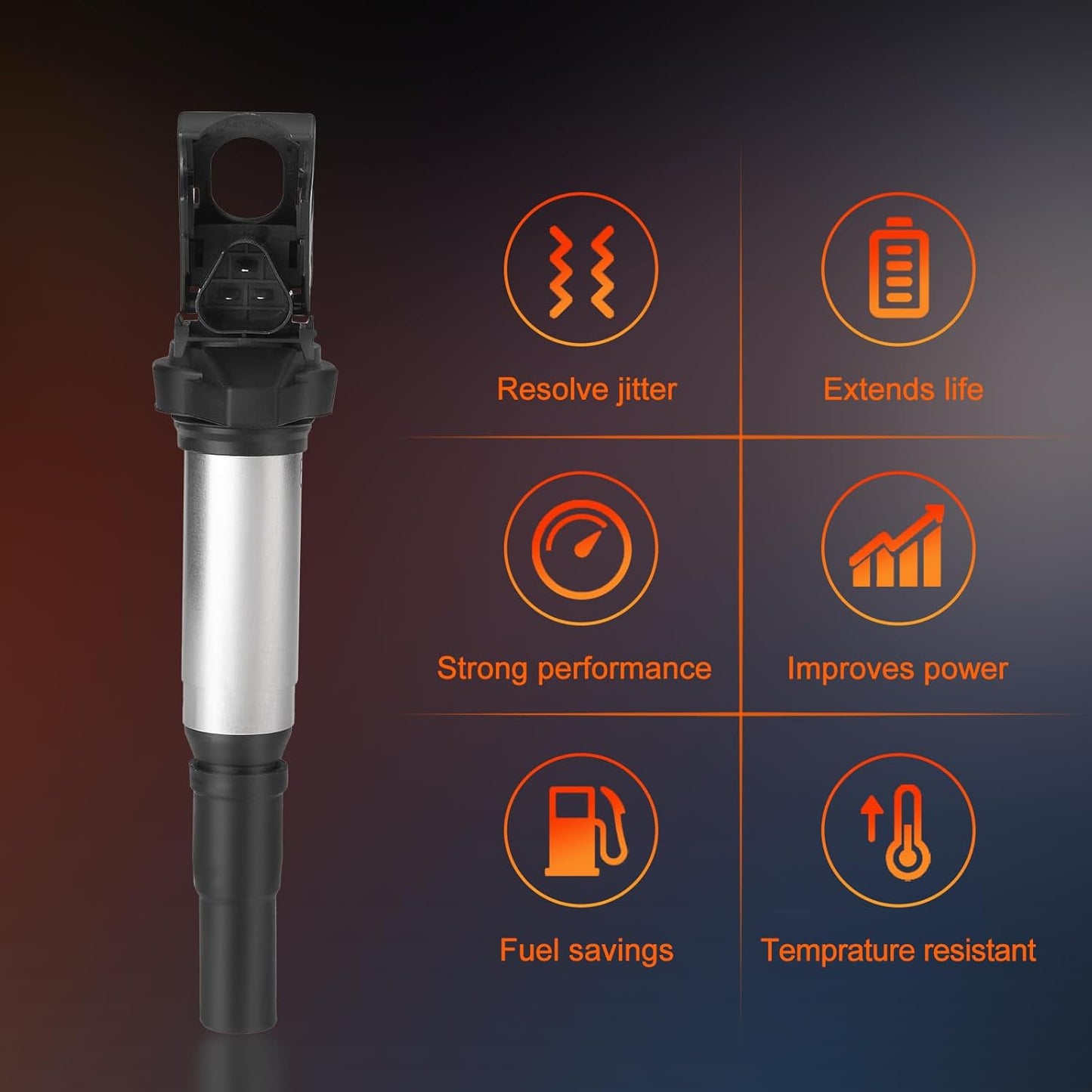 Set of 4 Ignition Coil Pack UF598 Compatible with Mini Cooper 2007-2013 Paceman 2013-2016 Countryman 2011-2016 L4 1.6L