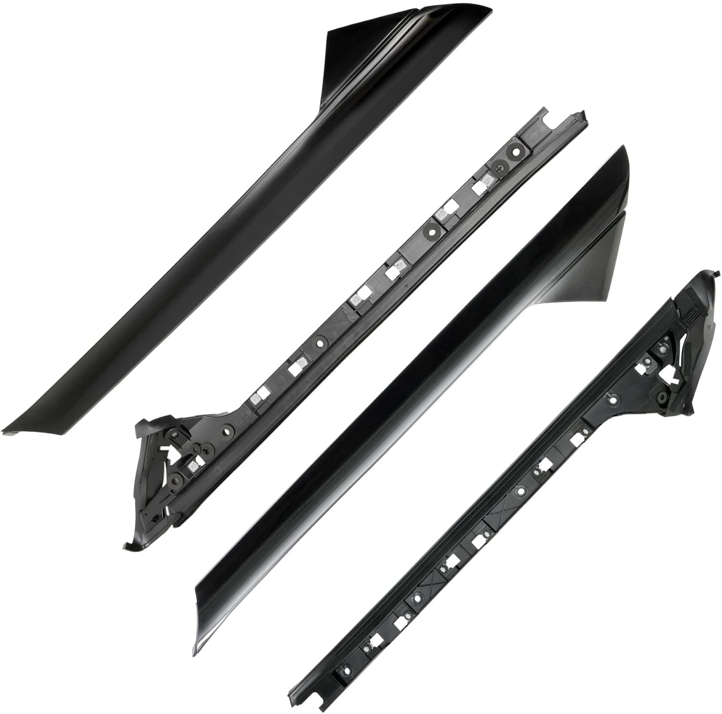 Windshield Trim Molding A-Pillar Set, Compatible with 2011-2019 Ford Explorer,Front Outer & Inner Right Passenger BB5Z7803144AA BB5Z-7803136-AA BB5Z7803136BA BB5Z-7803144-AA 926-451 Window Accessories