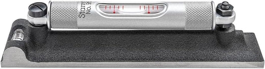 Starrett Machinists' Level with Ground and Graduated Main Vial - Ideal for Machine Shop and Tool Room Use - 6" Length, Cross Test Vial, Without Case - 98-6