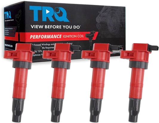 TRQ Ignition Coil Set Compatible with 2006-2008 Hyundai Sonata Kia Optima