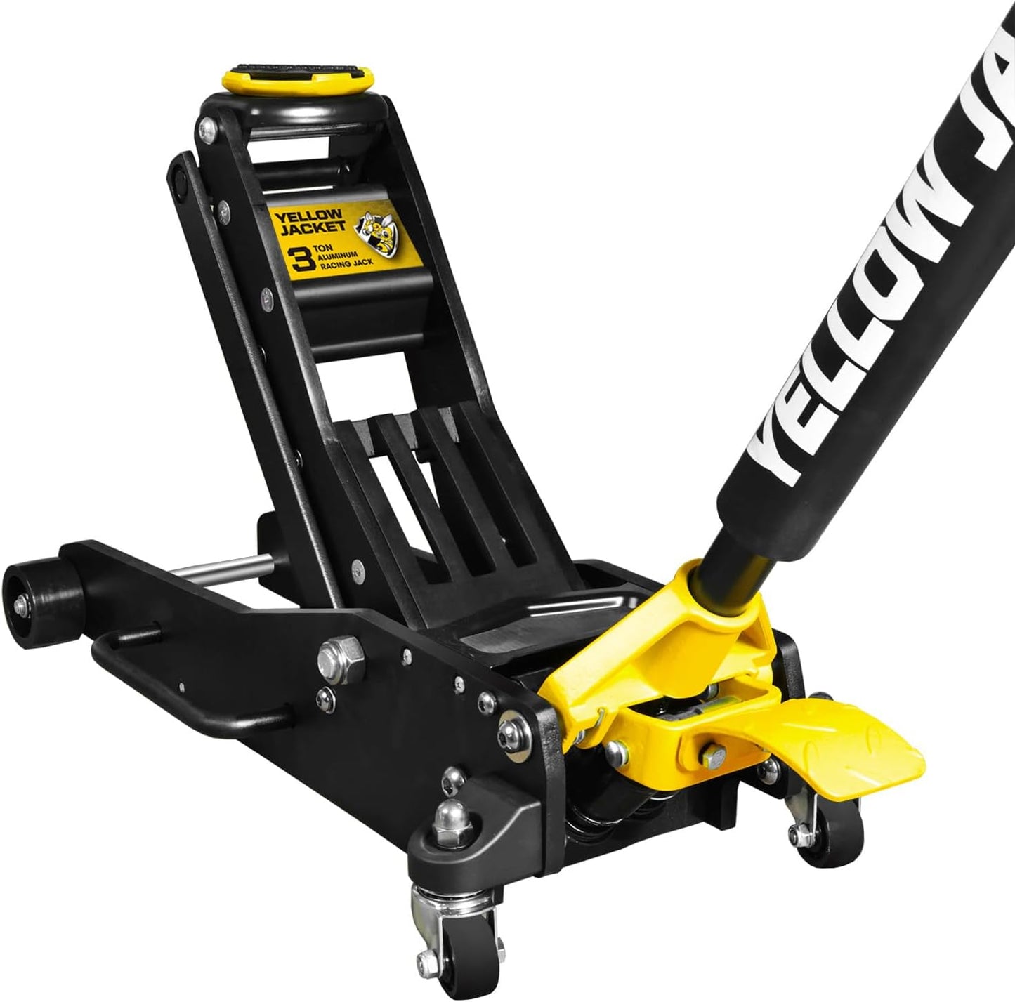 YELLOW JACKET 2.5 Ton Trolley Jack with Carrying Case Hydraulic Low Profile Floor Jack for Cars Lift with Single Piston Lift Pump, 5500 lb Capacity…