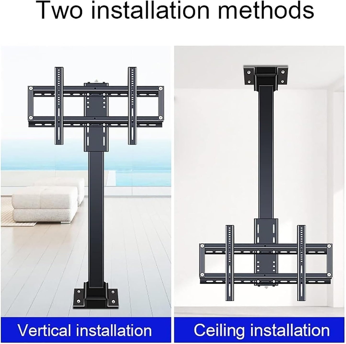 Ceiling, Ceiling TV Mount, TV Ceiling Mount Adjustable Bracket Fits 26-43 Inch TVs, Two Installation Methods