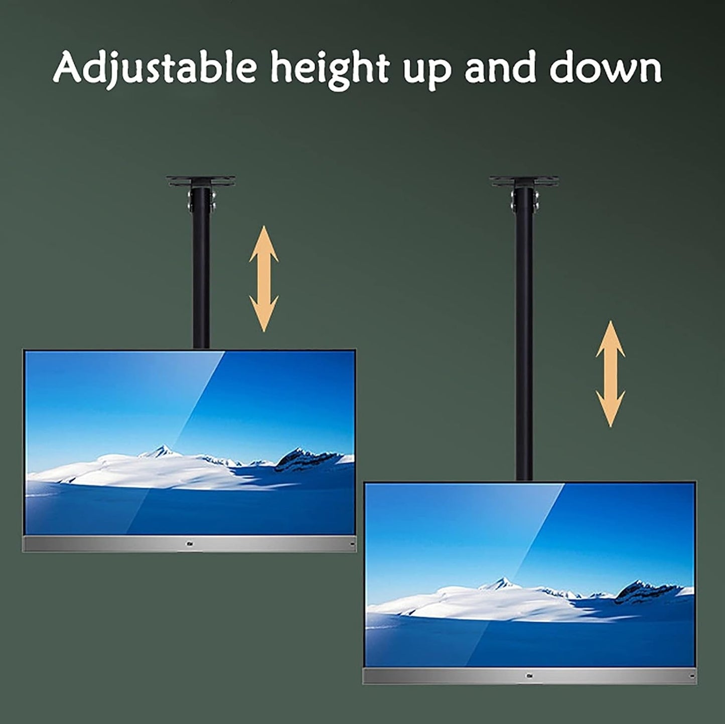 TV Stand,tv Wall Mount Ceiling TV Mount Bracket, Adjustable Height Telescoping Tilt and Swivel TV Bracket, Fits Most 19-70 Inch LED Sn Display (2.5m)