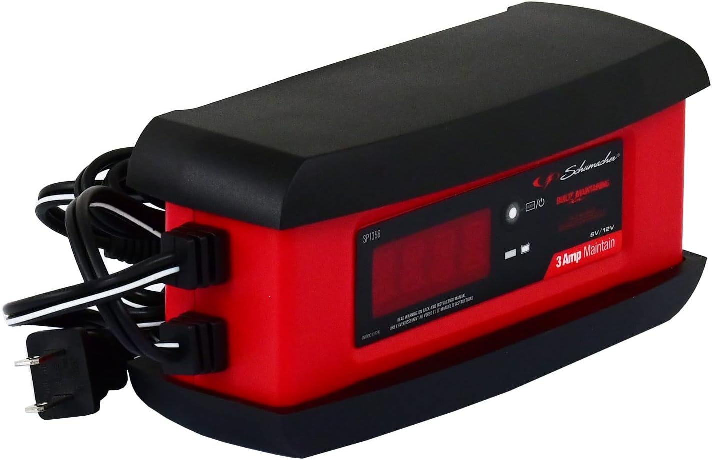 Schumacher Electric 3A Car Battery Charger and Maintainer, 3-in-1 Solution, for 6V\/12V Power Sport, Automotive, and Marine Batteries, SP1356