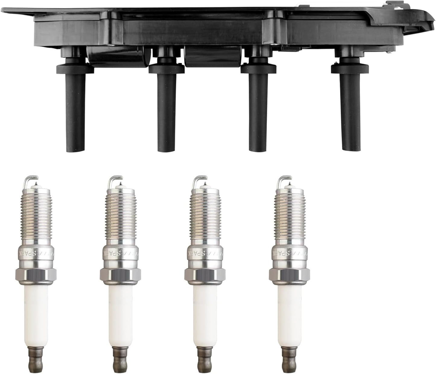 Set of 4 Ignition Coils Pack UF781 3052059B013 & 4 PCS Iridium Spark Plugs Compatible with Honda Accord CR-V Civic Insight RDX 2017-2021 1.5L 2.0L