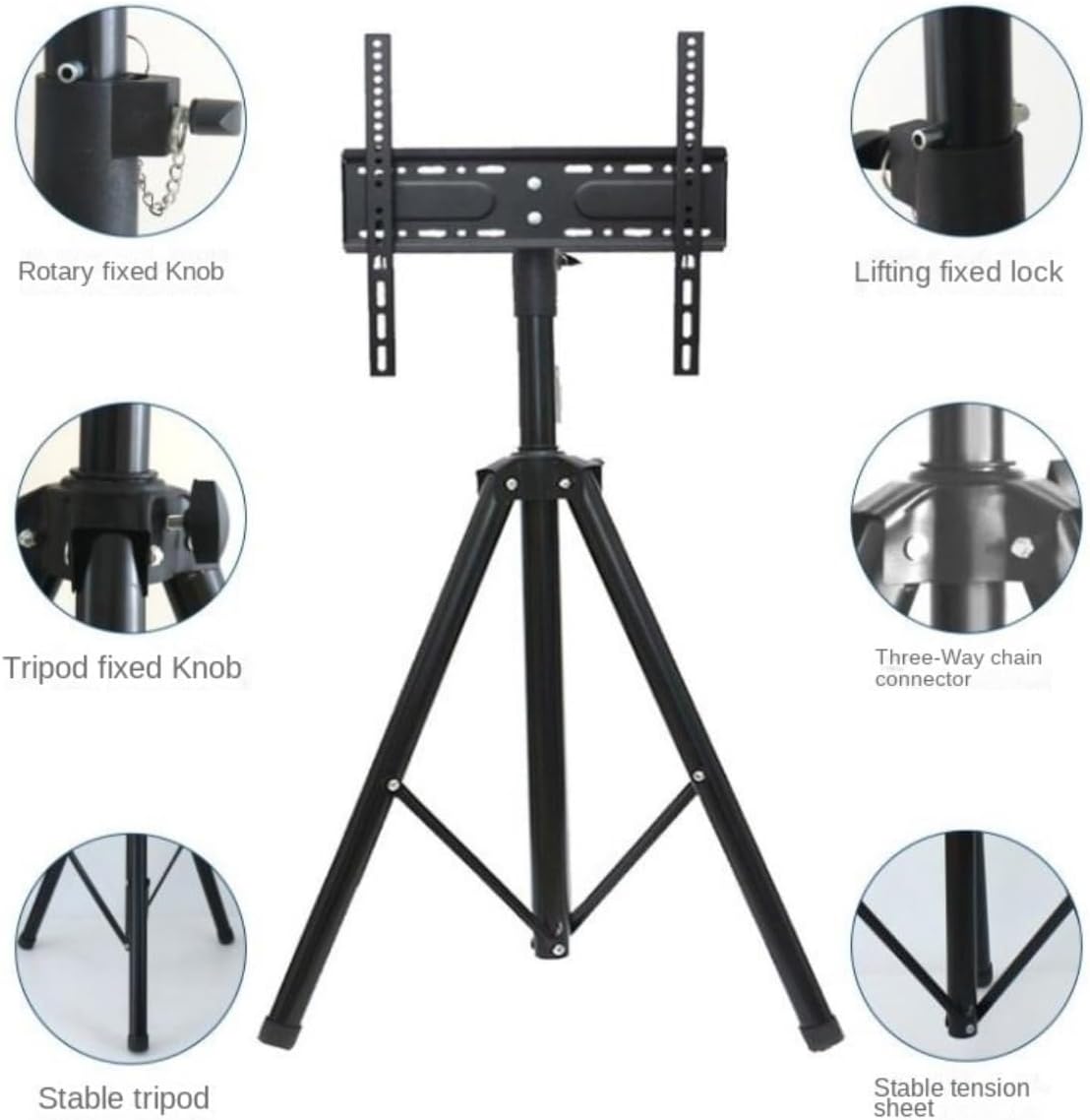 TV Mounts,TV Stand TV Bracket Tripod TV Stand for 32-50 Inch Screen TVs, Height Adjustable Floor TV Stand with VESA 420x400mm, Holds Up to 33lbs TV Mount Stand for Living Room Bedr