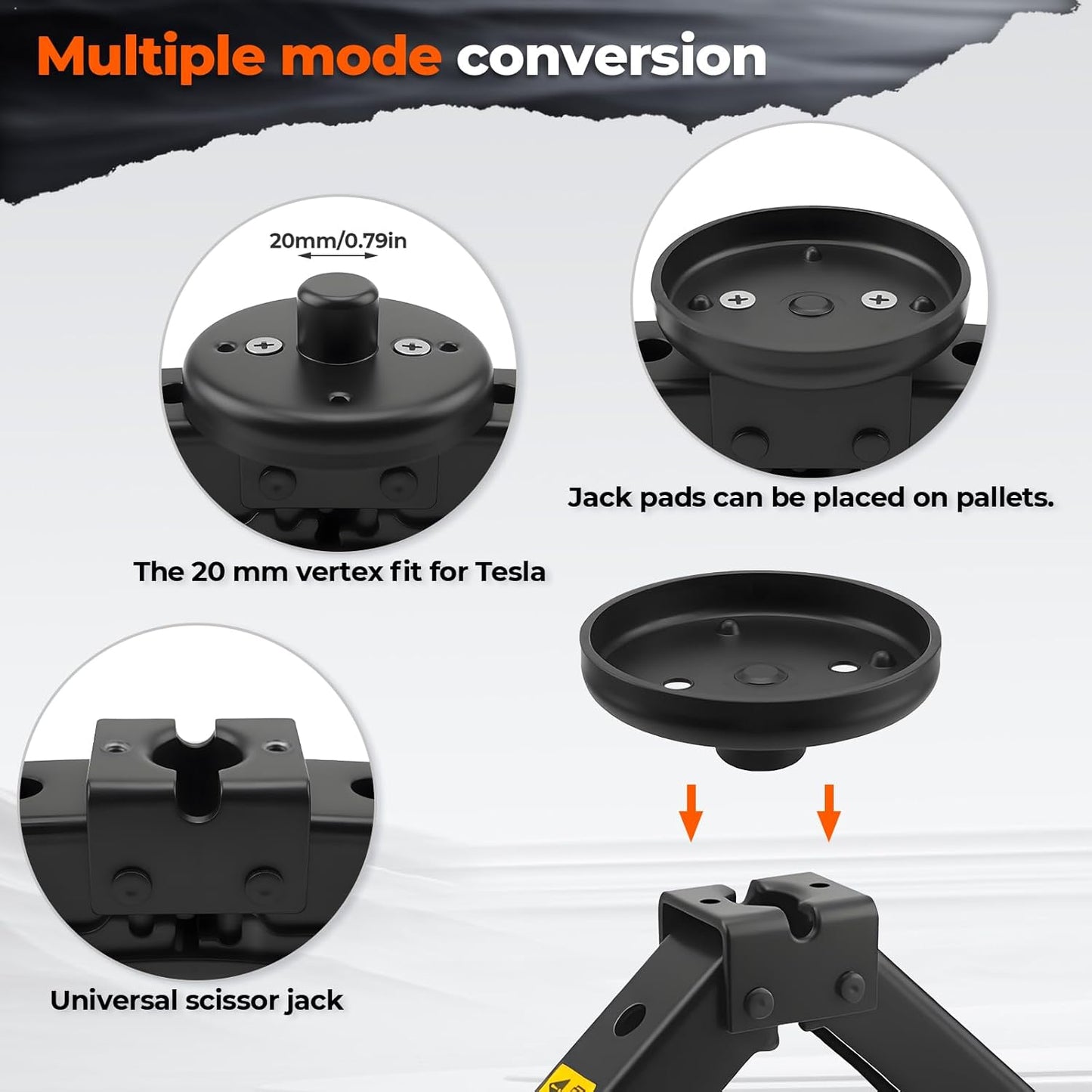 3-Ton Scissor Jack Kit for BMW & MINI with Rubber Jack Pads, Car Spare Tire Repair Tool Kit for BMW with Scissor Jack, Tire Changing Tools for BMW with Telescoping Lug Wrench (17/19/21/23mm)