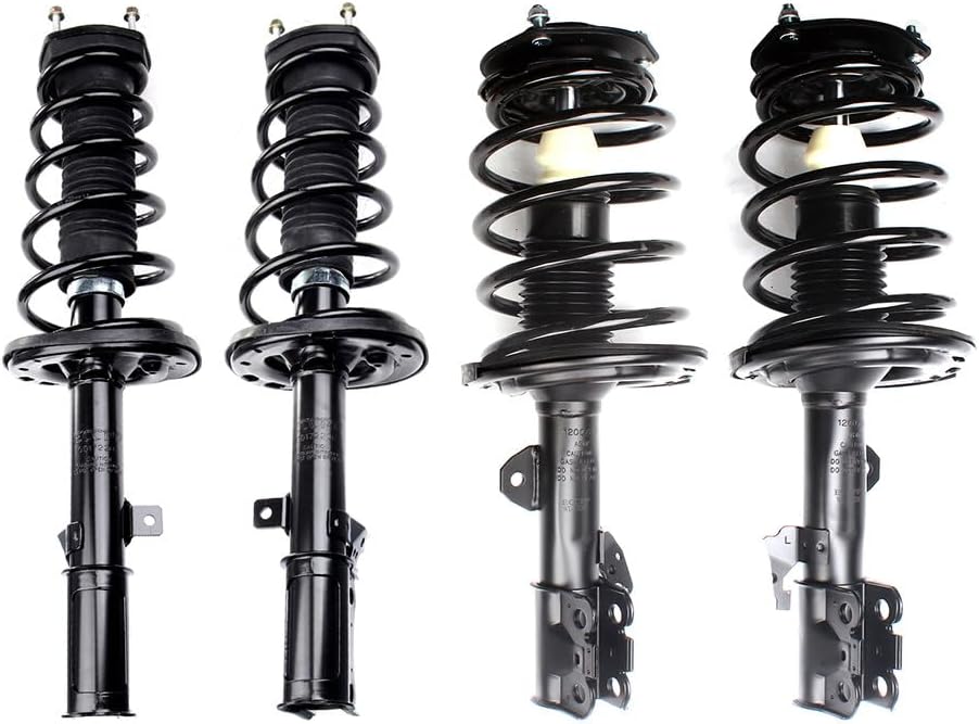 Coil Spring Shock Absorber Assembly Fit for 2004-2006 for Toyota for Solara/Camry Front & Rear Struts and Shocks Complete Assembly Replace 172205 172206 172208 172207 Struts Shocks Kit