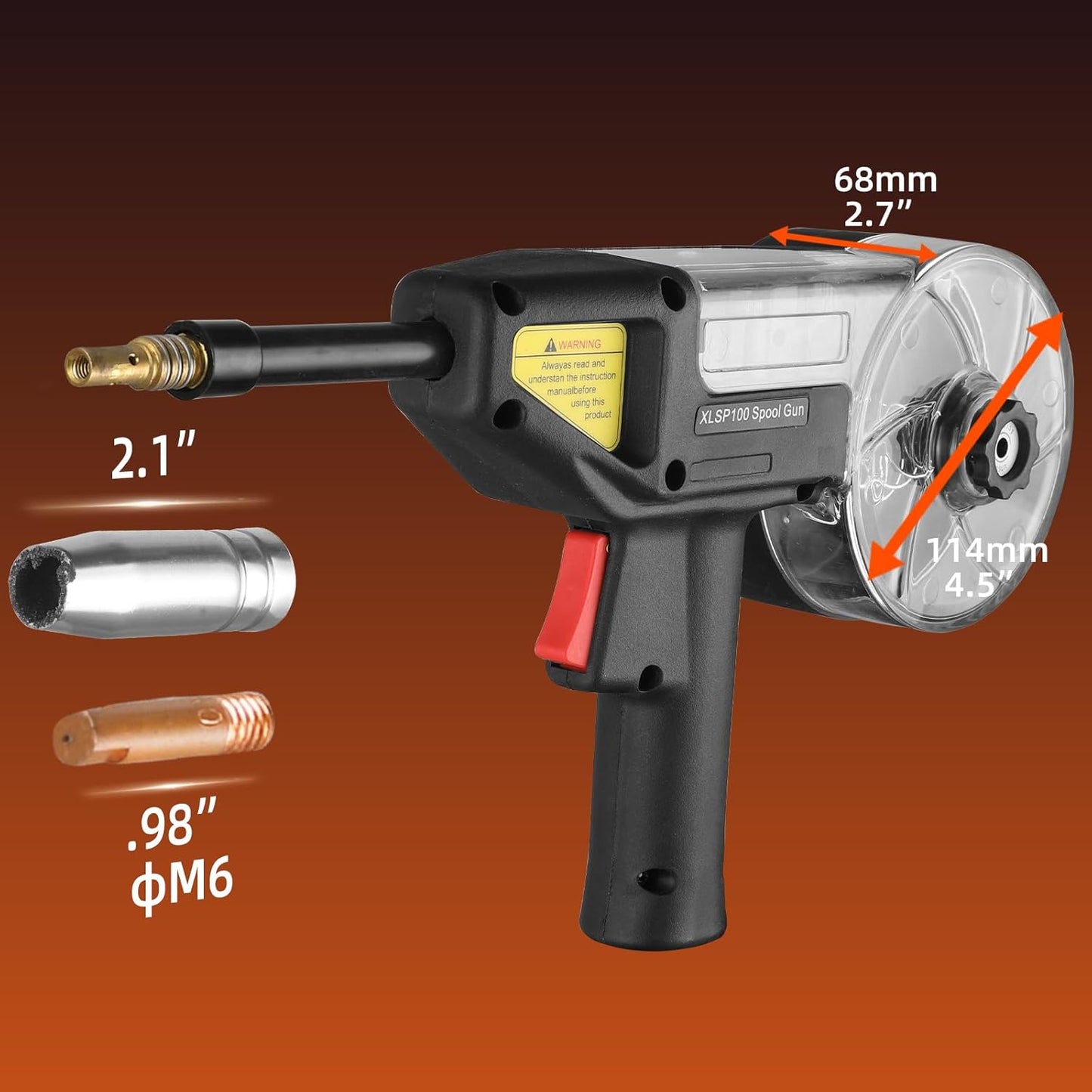 150A Spool Gun LBT150 Aluminum MIG Welding Euro Connection 10 FT Cable Fits for MIG-250PRO MIG-200 MIG Welder