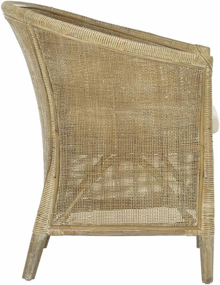 Safavieh Home Collection Alexana Rattan Grey White Wash Armchair
