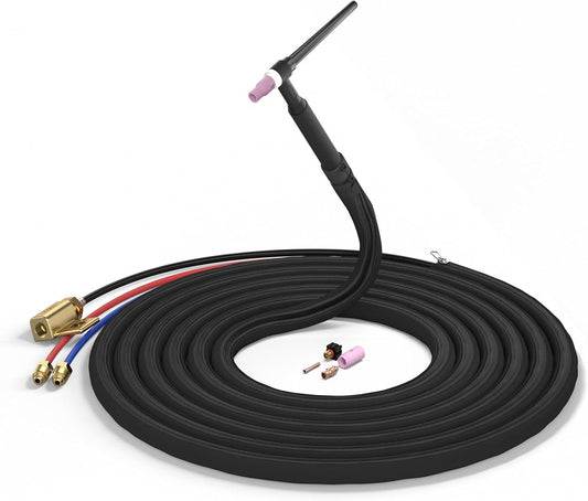 YESWELDER TIG Welding Torch WP-20F Flexible Head Water-Cooled 250Amp Welding Torch 25ft Cable