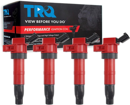 TRQ Ignition Coil Set Compatible with 10-13 Forte Forte Koup 10-14 Genesis Coupe 08-15 Optima 07-10 Rondo 10-12 Santa Fe 13-15 Santa Fe Sport 08-14 Sonata 11-15 Sorento 11-16 Sportage 10-15 Tucson