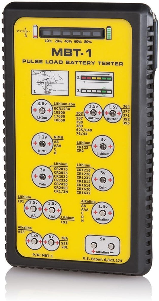 ZTS Inc. MBT-1 Multi-Battery Tester for More Than 30 Different Battery Types